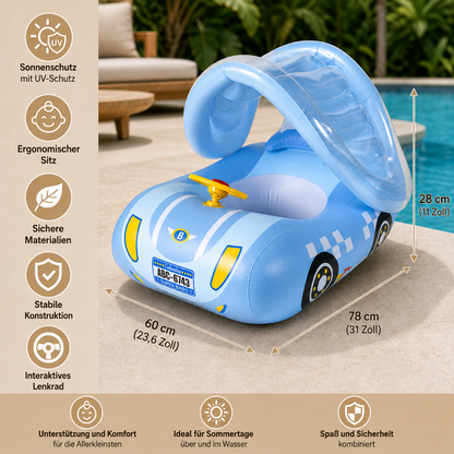 AquaRide® Aufblasbares Baby Schwimmauto
