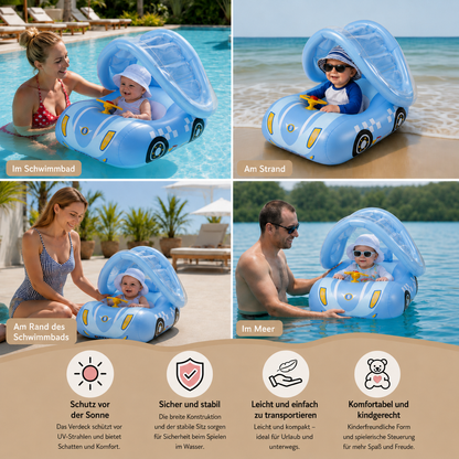 AquaRide® Aufblasbares Baby Schwimmauto