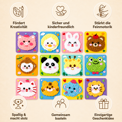 FluffyLoop® Stabpuppen Bastelset zum Selbermachen