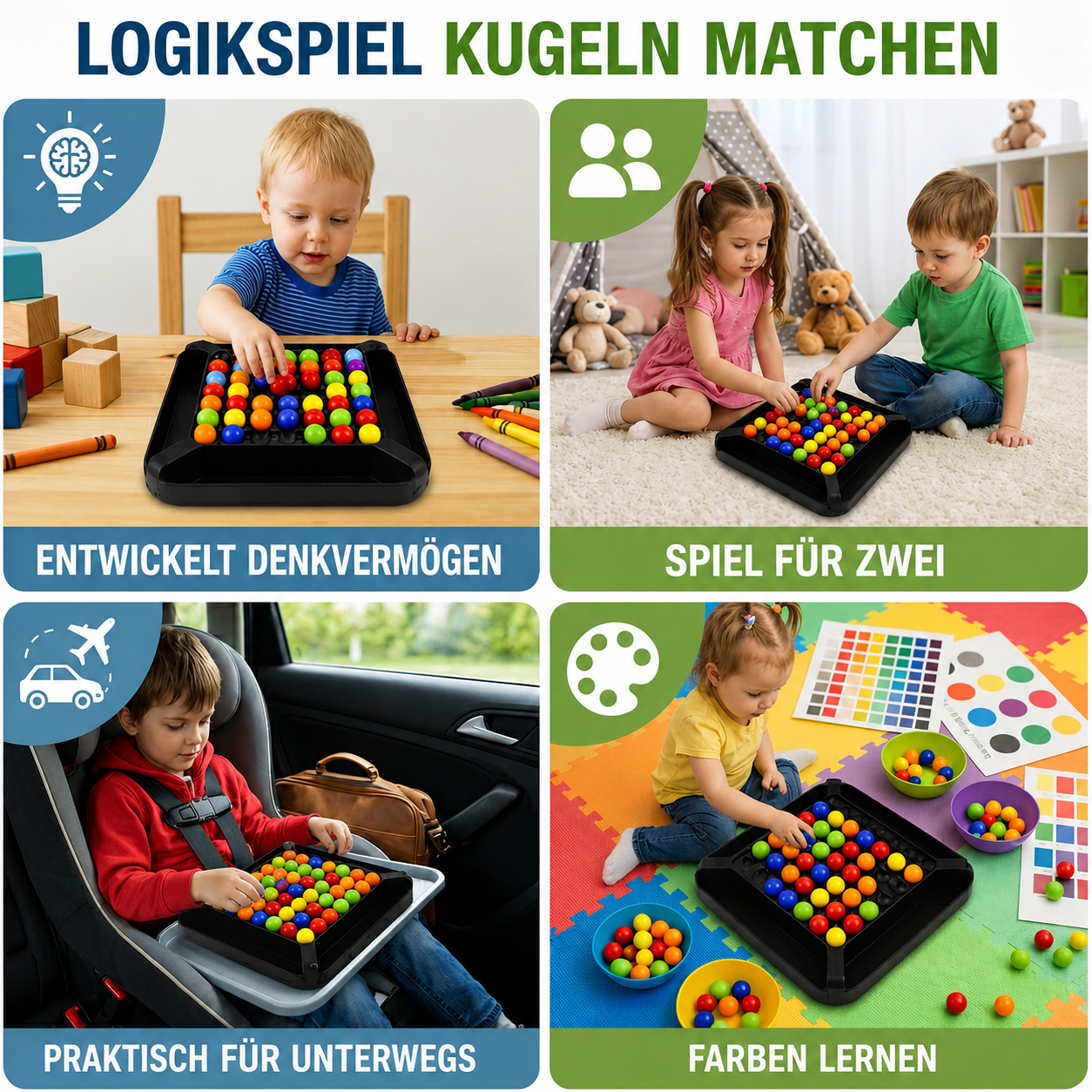 Little Logic® Cleveres Farbpuzzle mit Bällchen