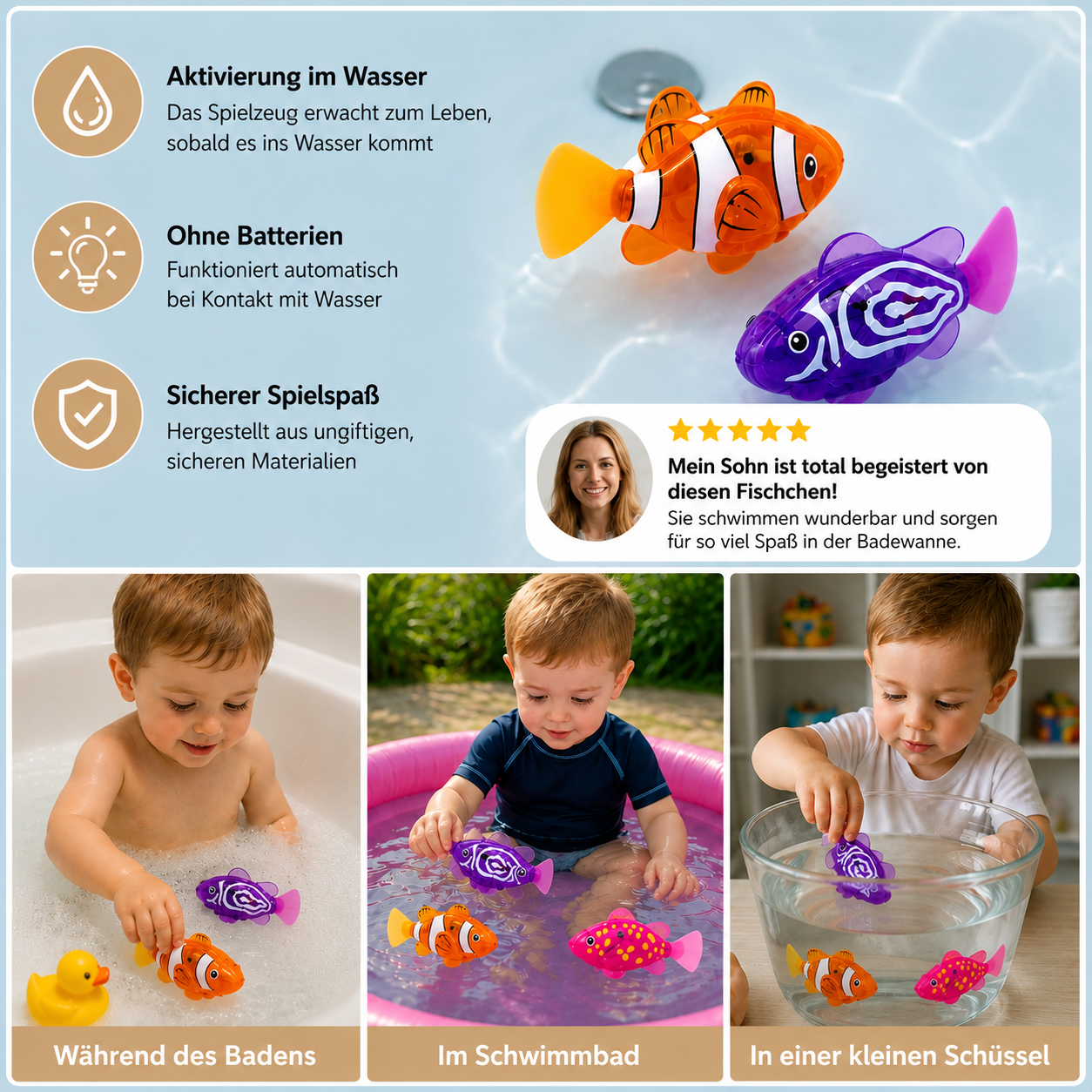 LumiFish® LED Schwimmspielzeug fürs Wasser
