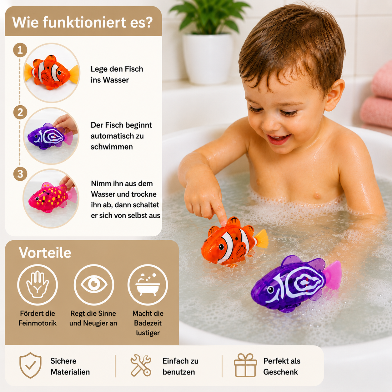 LumiFish® LED Schwimmspielzeug fürs Wasser