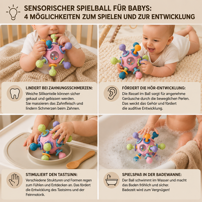 LunaGrip® Sensorisches Greifbällchen mit Beißring