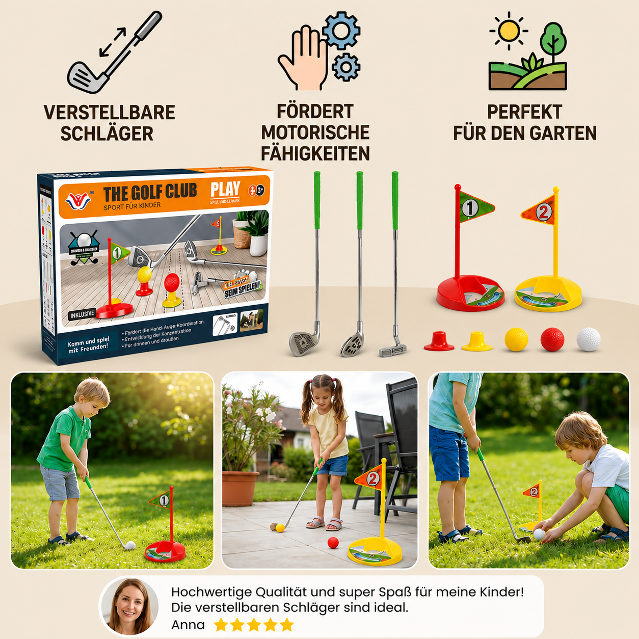 MiniSwing® Verstellbares Kinder Golfset