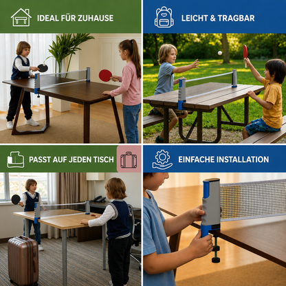 PlayPong® Verstellbares Tischtennisnetz