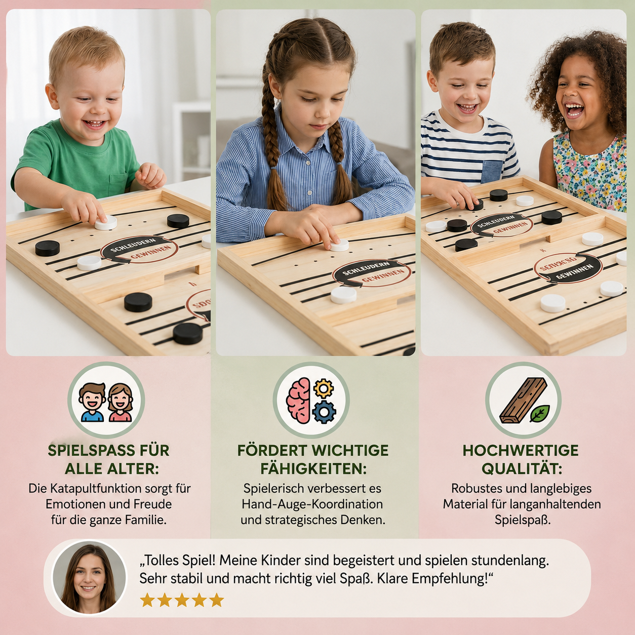SwiftBoard® Holzschachspiel mit Katapult
