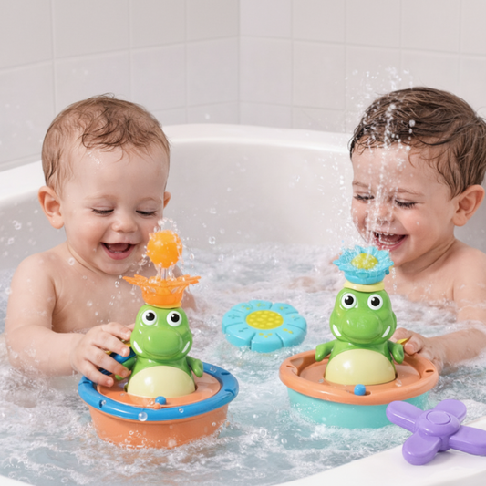 CrocoGlow® Fröhlicher Krokodil Badbrunnen