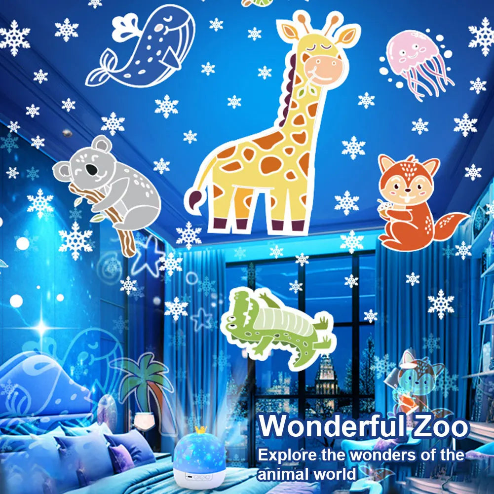 Luna Glow® 2 in 1 Kinder Nachtlicht und Projektor