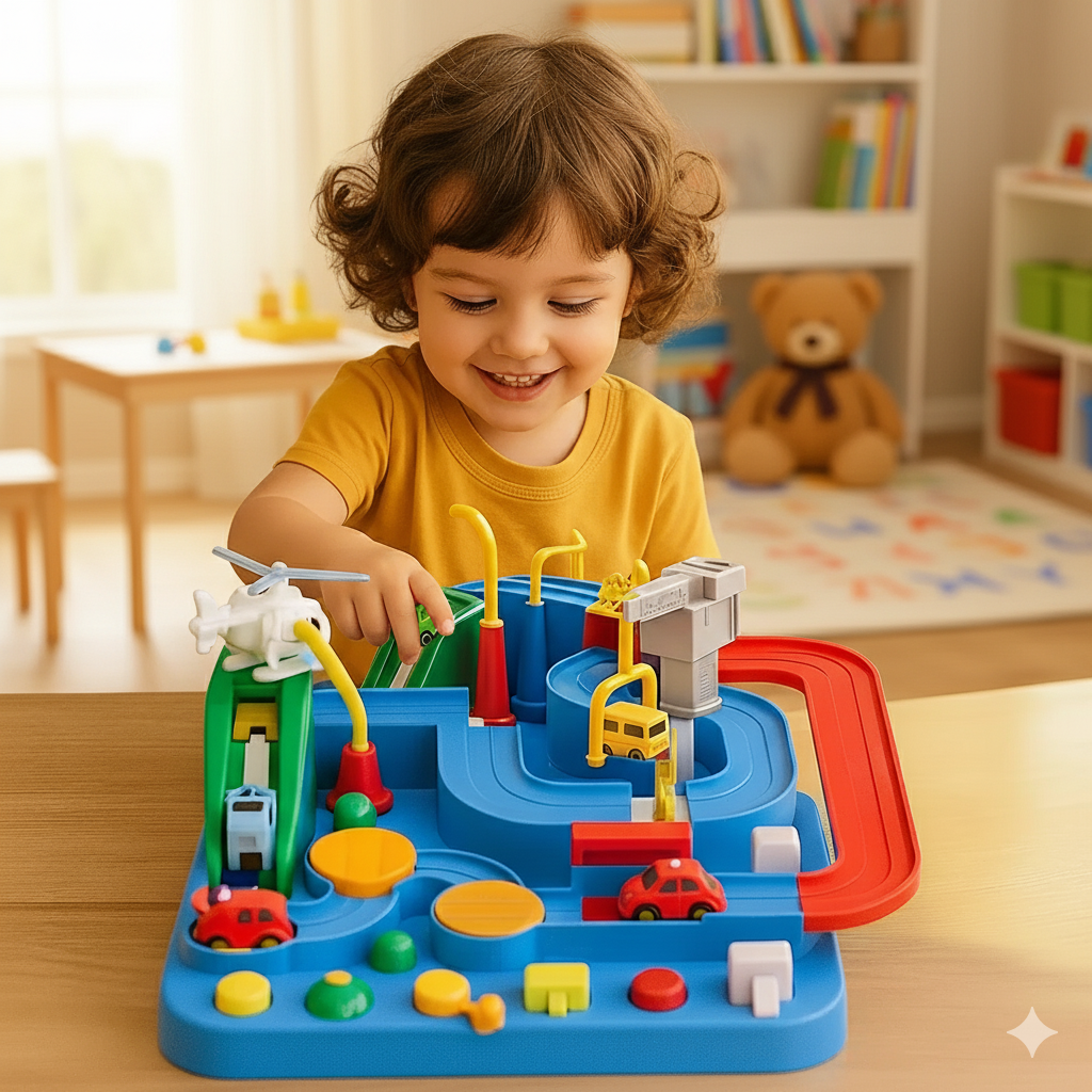 HappyTrack® Geschicklichkeitsspiel mit Fahrzeugen