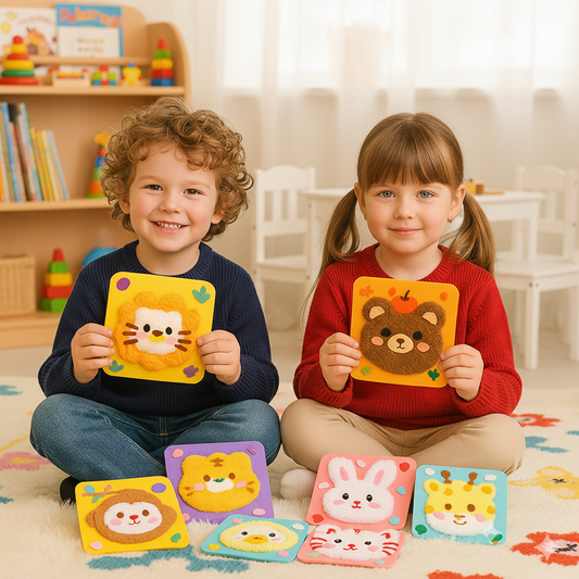 FluffyLoop® Stabpuppen Bastelset zum Selbermachen