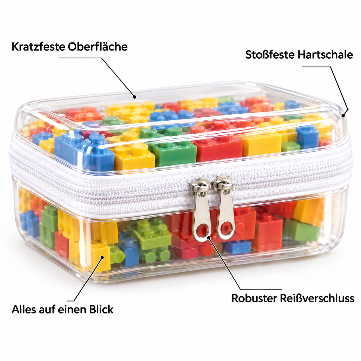 ClearSort kratzfest, stoßfest, robuster Reißverschluss
