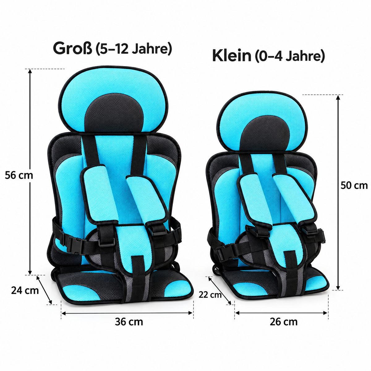 RideSecure Größen Klein und Groß