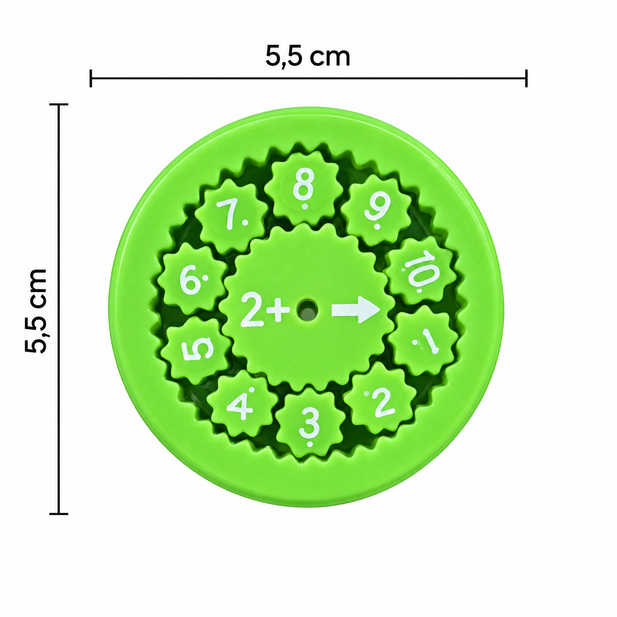 SpinWise – Maße 5,5 x 5,5 cm