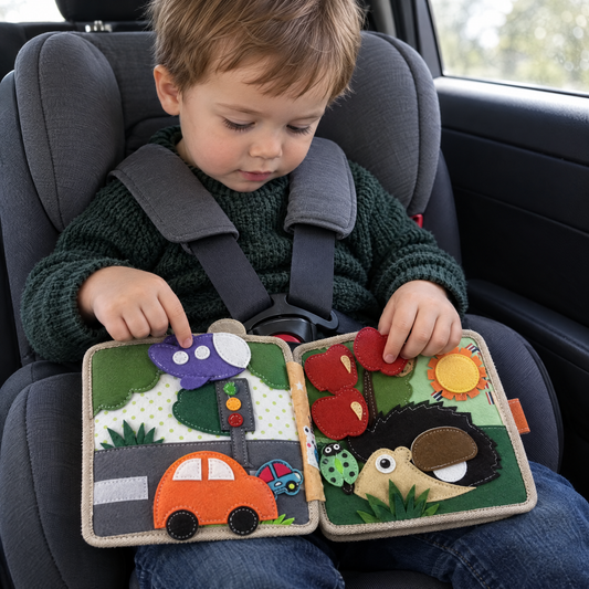TinyFold Busy Book Tierreich – unterwegs im Autositz