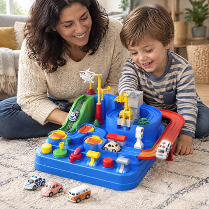 HappyTrack Autobahn – Mutter und Sohn spielen zusammen