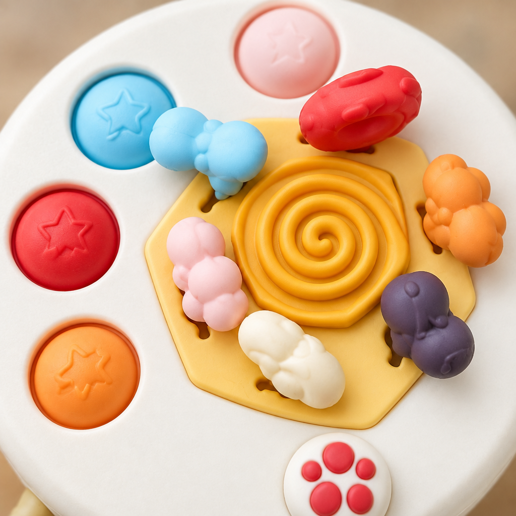 SenseSwan Zieh-Schwan Nahaufnahme Pop-Bubbles und Spirale