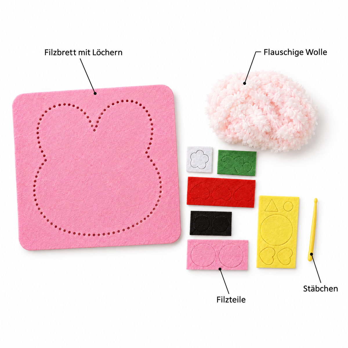 FluffyLoop Bastelset – Inhalt des Sets