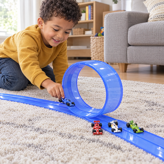 FlexTrack – Junge baut einen Looping