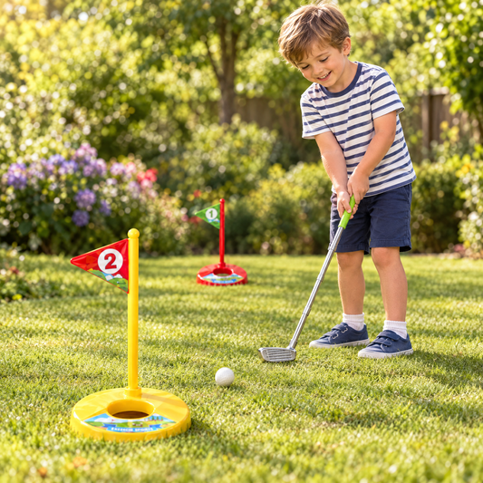 MiniSwing Golfset im Garten