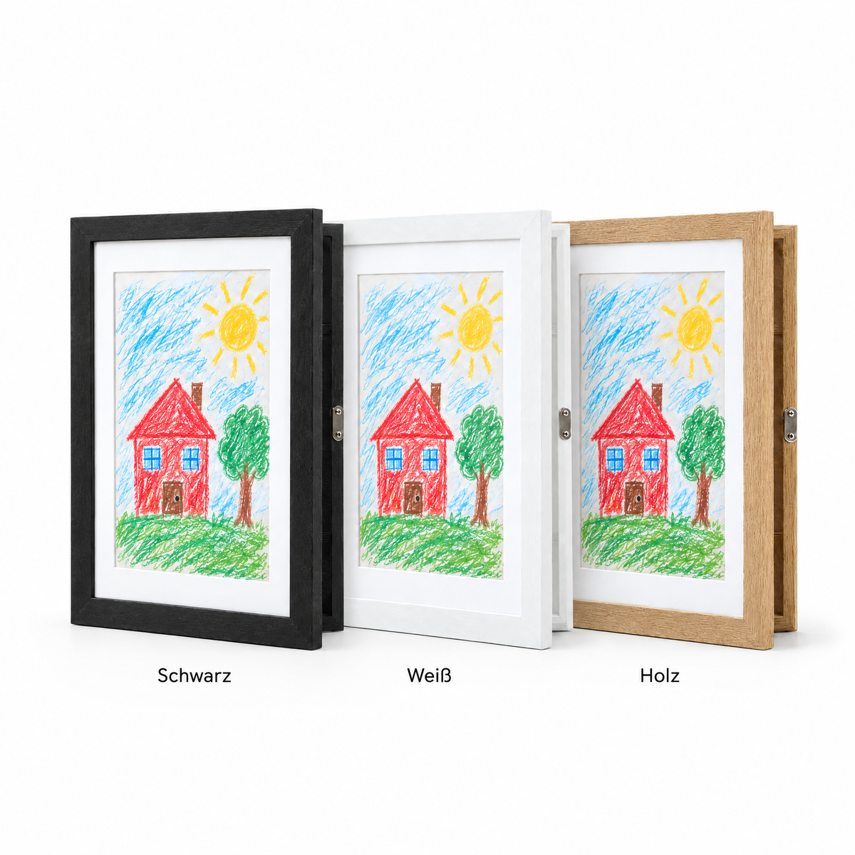 ArtoWall in 3 Farben: Schwarz, Weiß, Holz