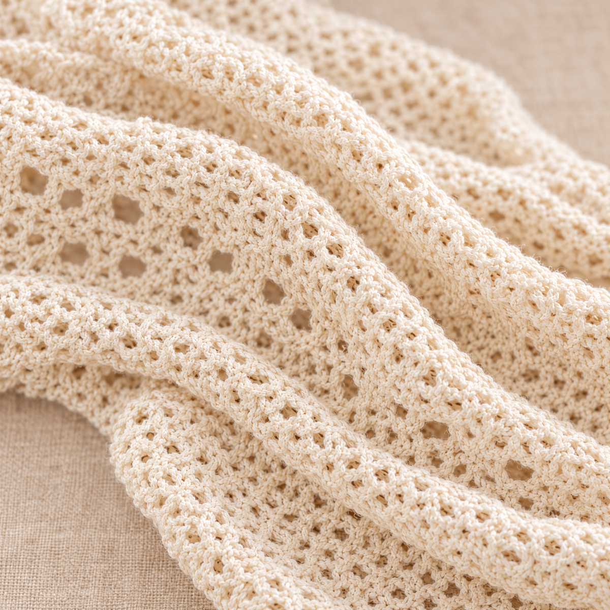 CozyCove Strickstoff Nahaufnahme