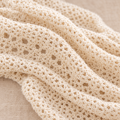 CozyCove Strickstoff Nahaufnahme