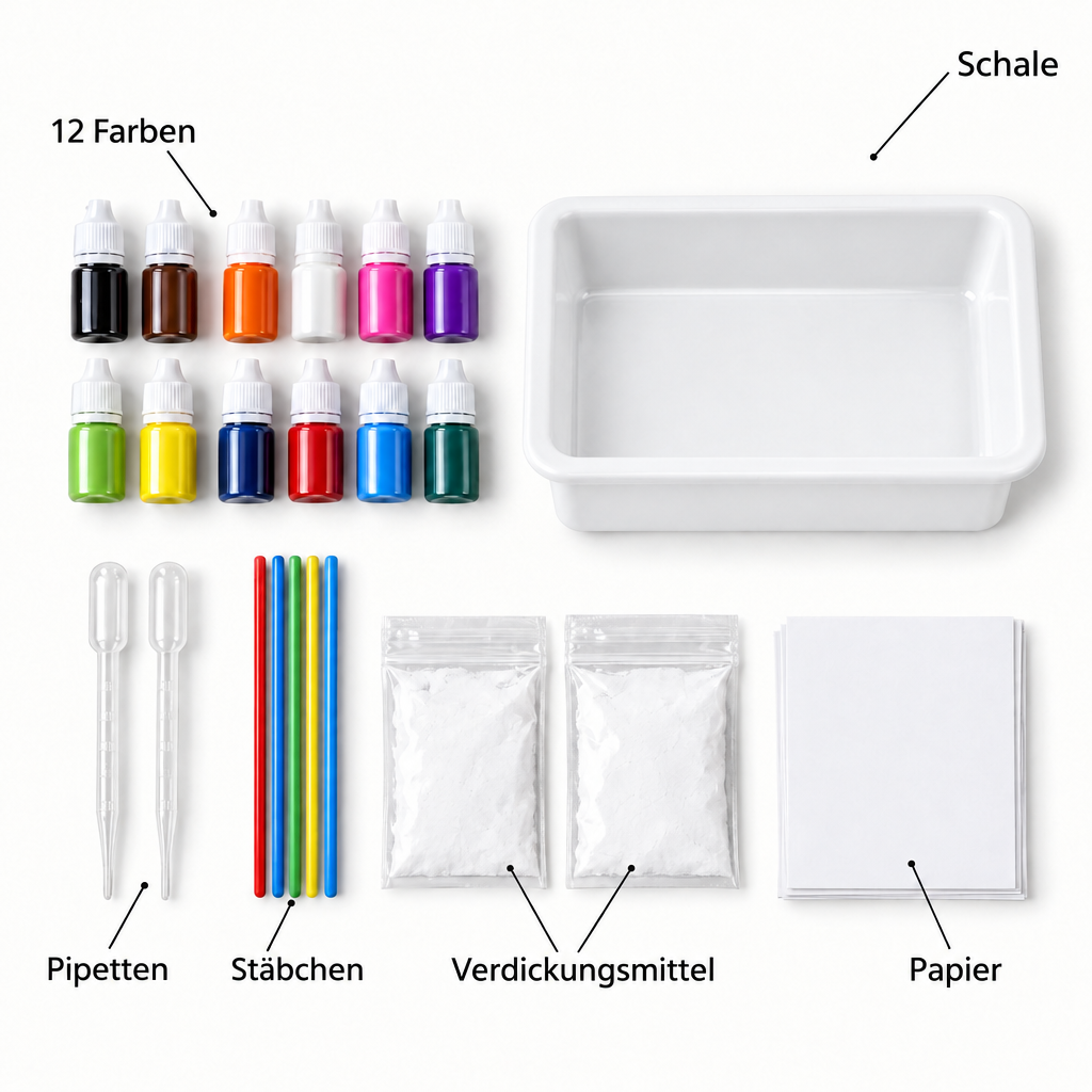 MagicMarble – Lieferumfang 12 Farben