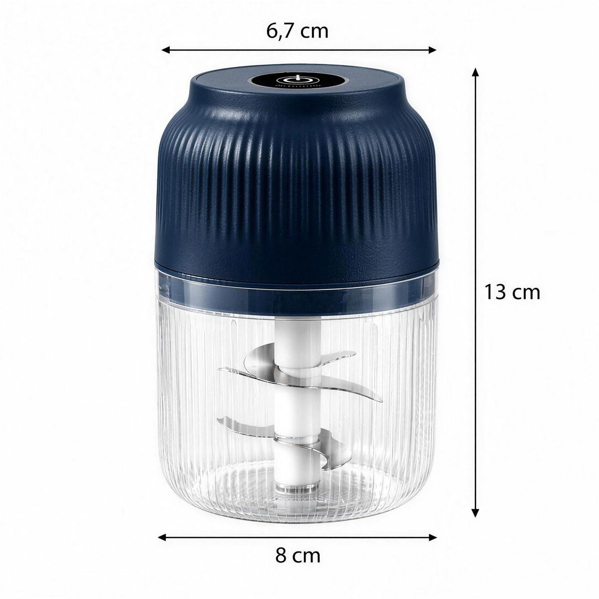 MiniMash Maße: 13 cm hoch, 6,7 cm / 8 cm breit