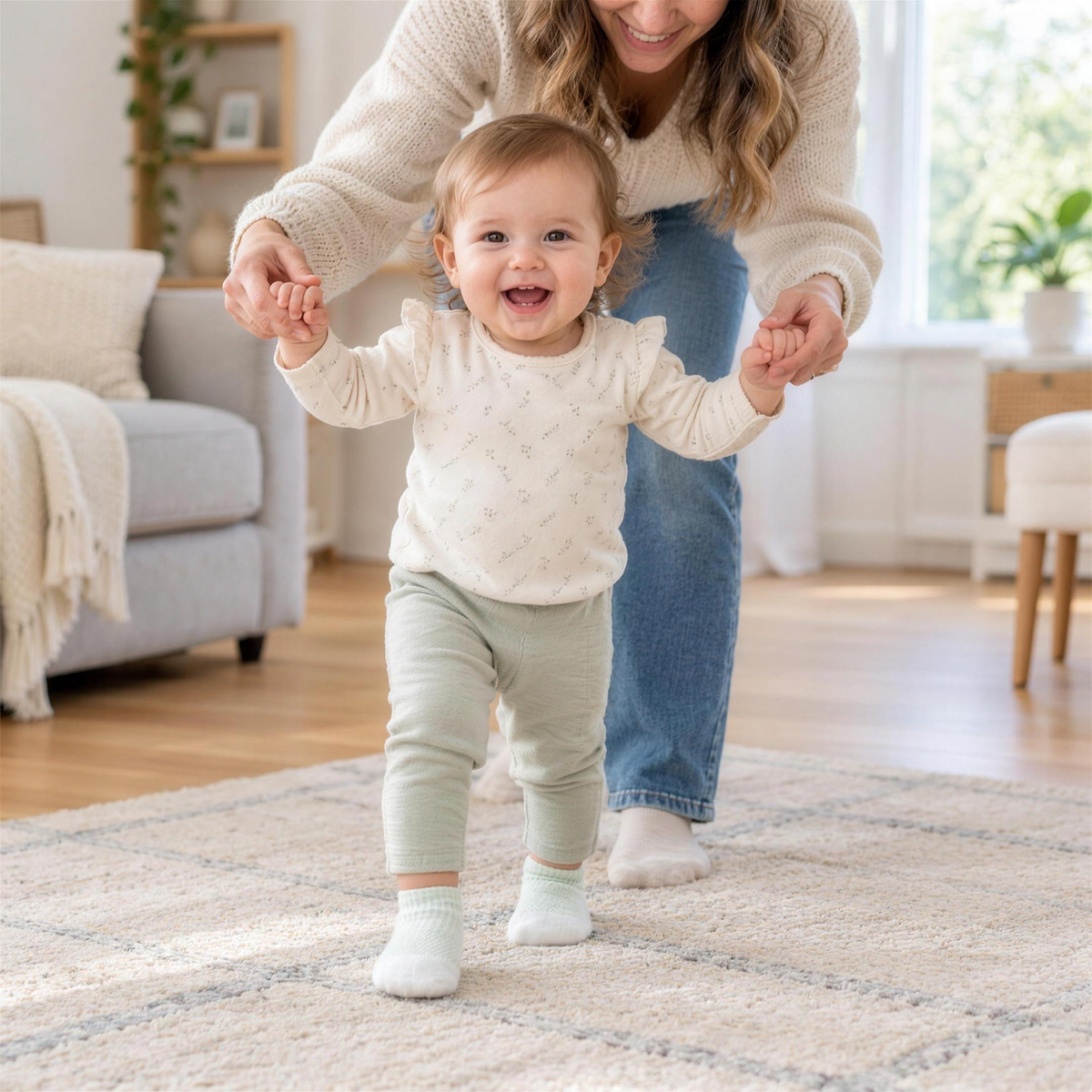 GripSteps – Baby macht erste Schritte an Mamas Händen