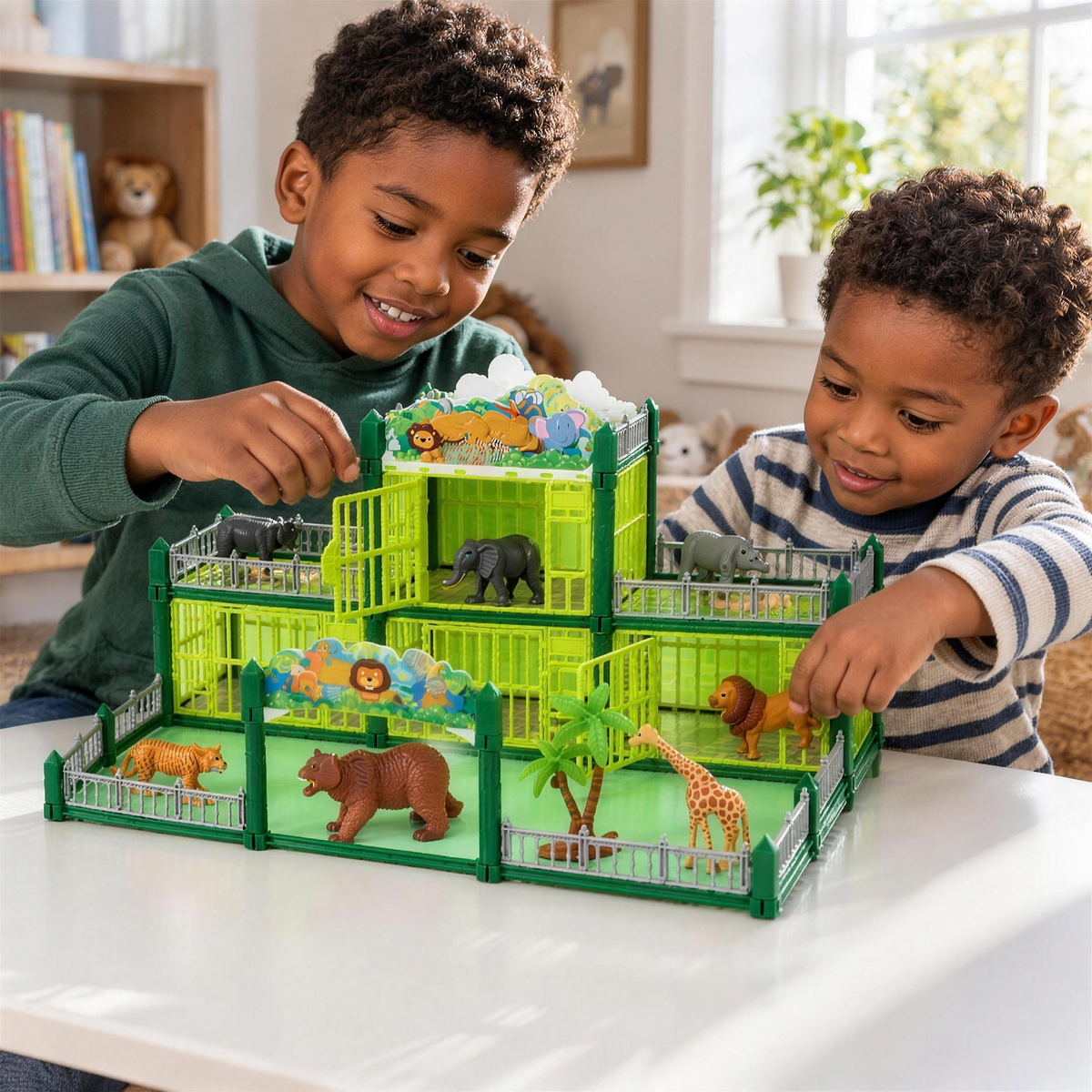 WildPark – Brüder spielen mit dem Zoo am Spieltisch