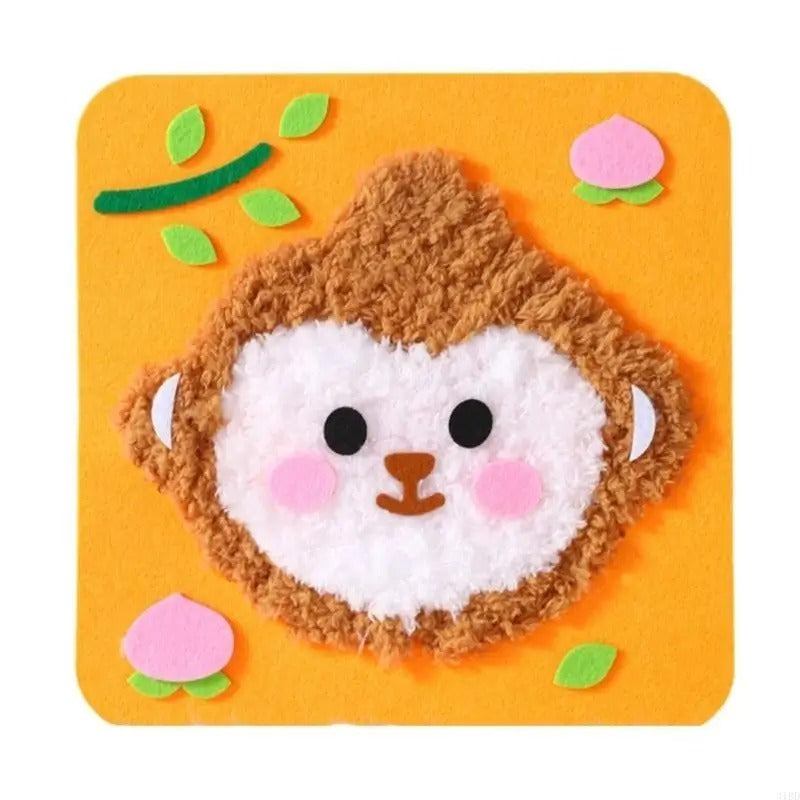 FluffyLoop® Stabpuppen Bastelset zum Selbermachen