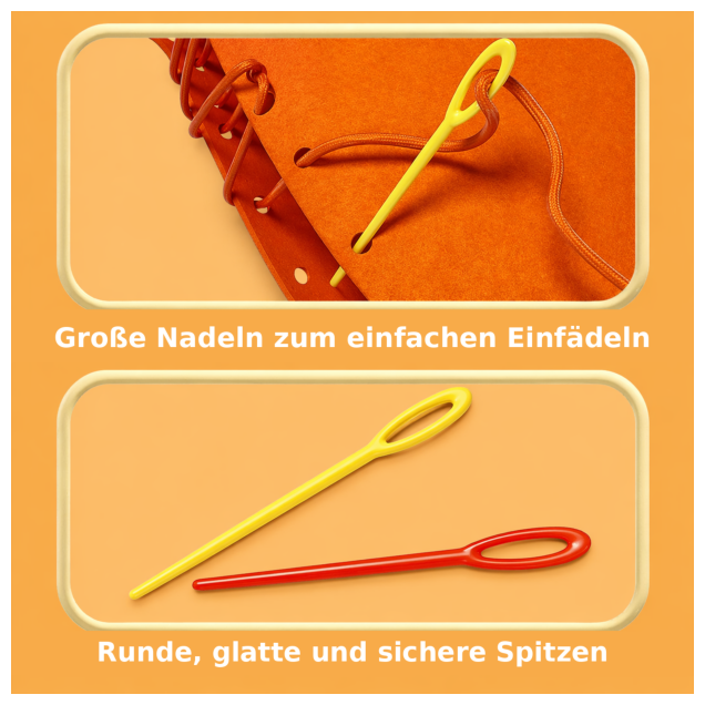 TinyThreads® Nähset mit Tieren für Kinder